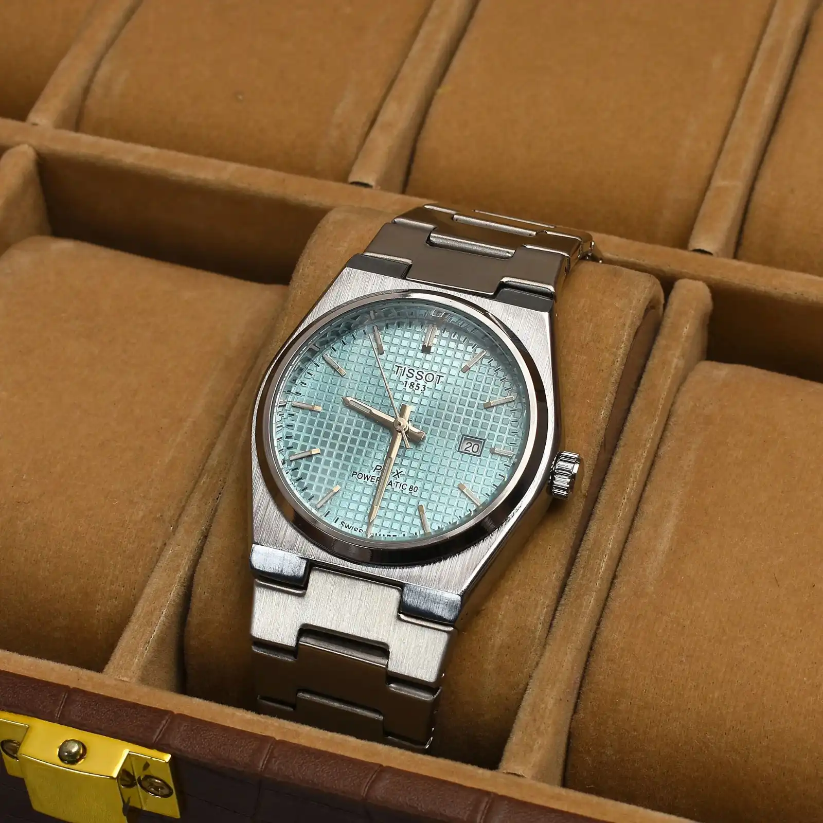 Tissot PRX Powermatic 80 Stainless Steel Watch – Silver/sky Dial