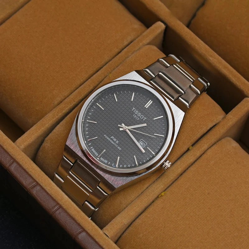 Tissot PRX Powermatic 80 Stainless Steel Watch – Silver/black Dial